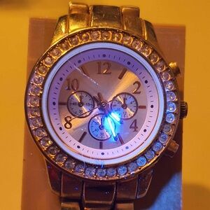 🦋10/$20🦋 Goldtone Rhinestone Stainless Steel Women's Watch